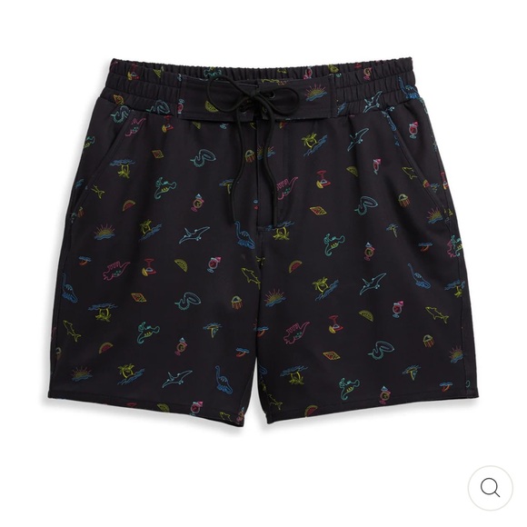 TomboyX Swim 7" Heritage Board Short - Island Time black Sz L - Picture 1 of 8